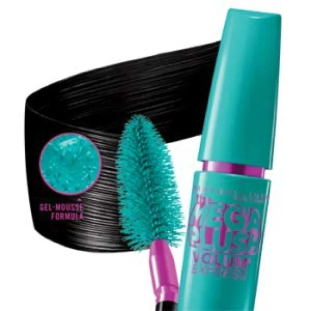 Maybelline Volume Mega Plush Lengthening Thickening Mascara Waterproof Black